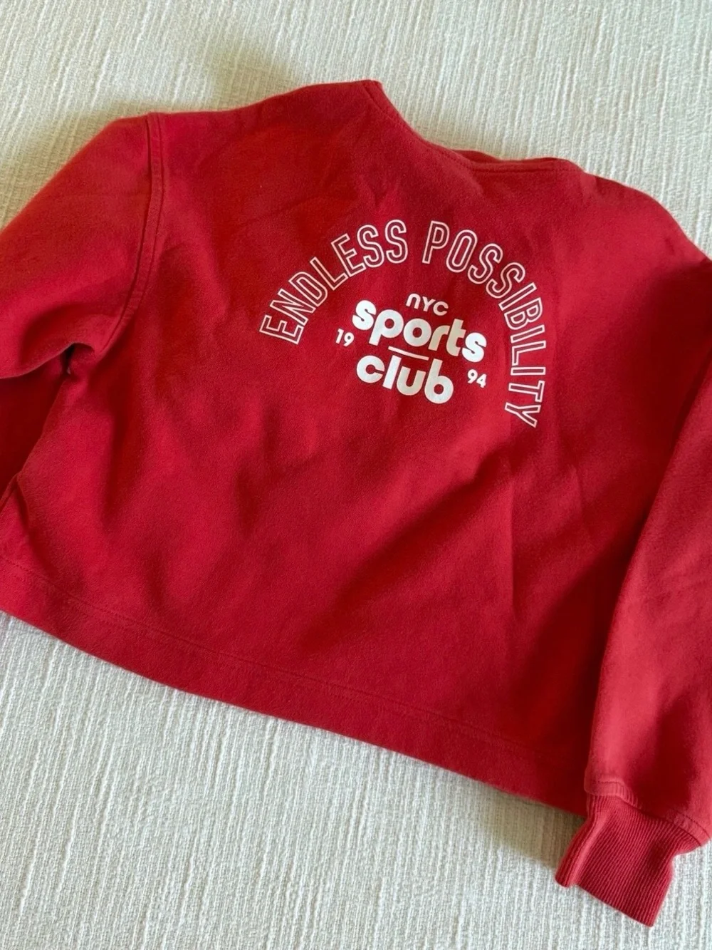 Old Navy Red Hooded Sweatshirt with White Piping